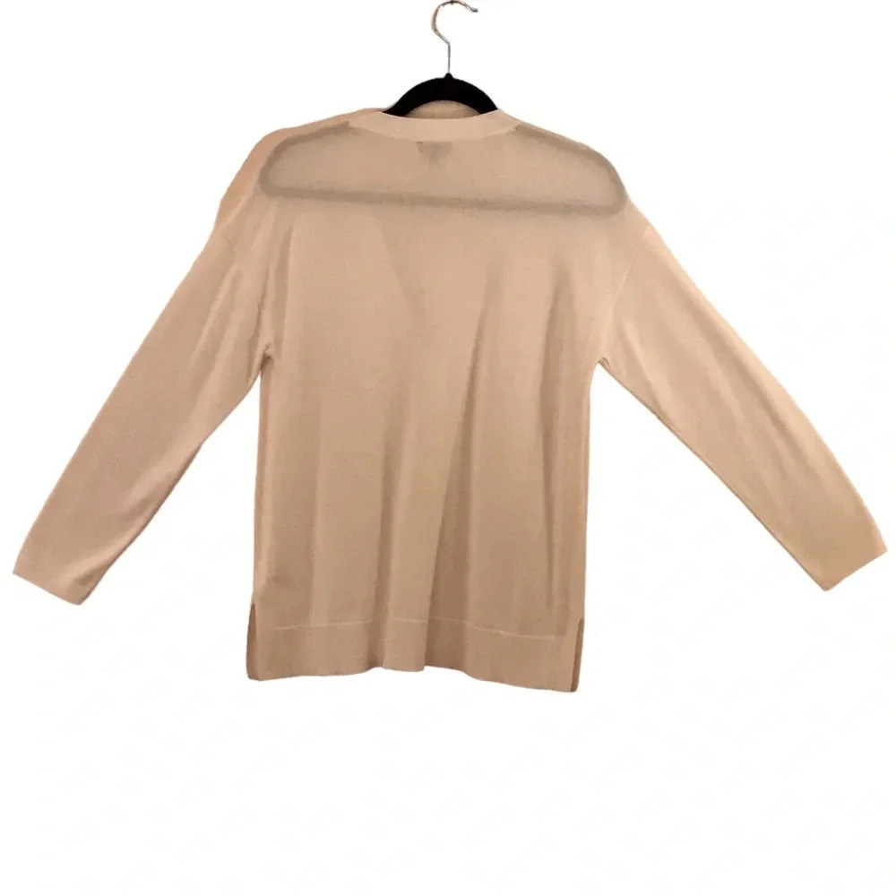 Talbots Girlfriend Cardigan Cream/Ivory Sweater Large Petite NWOT - Picture 5 of 13